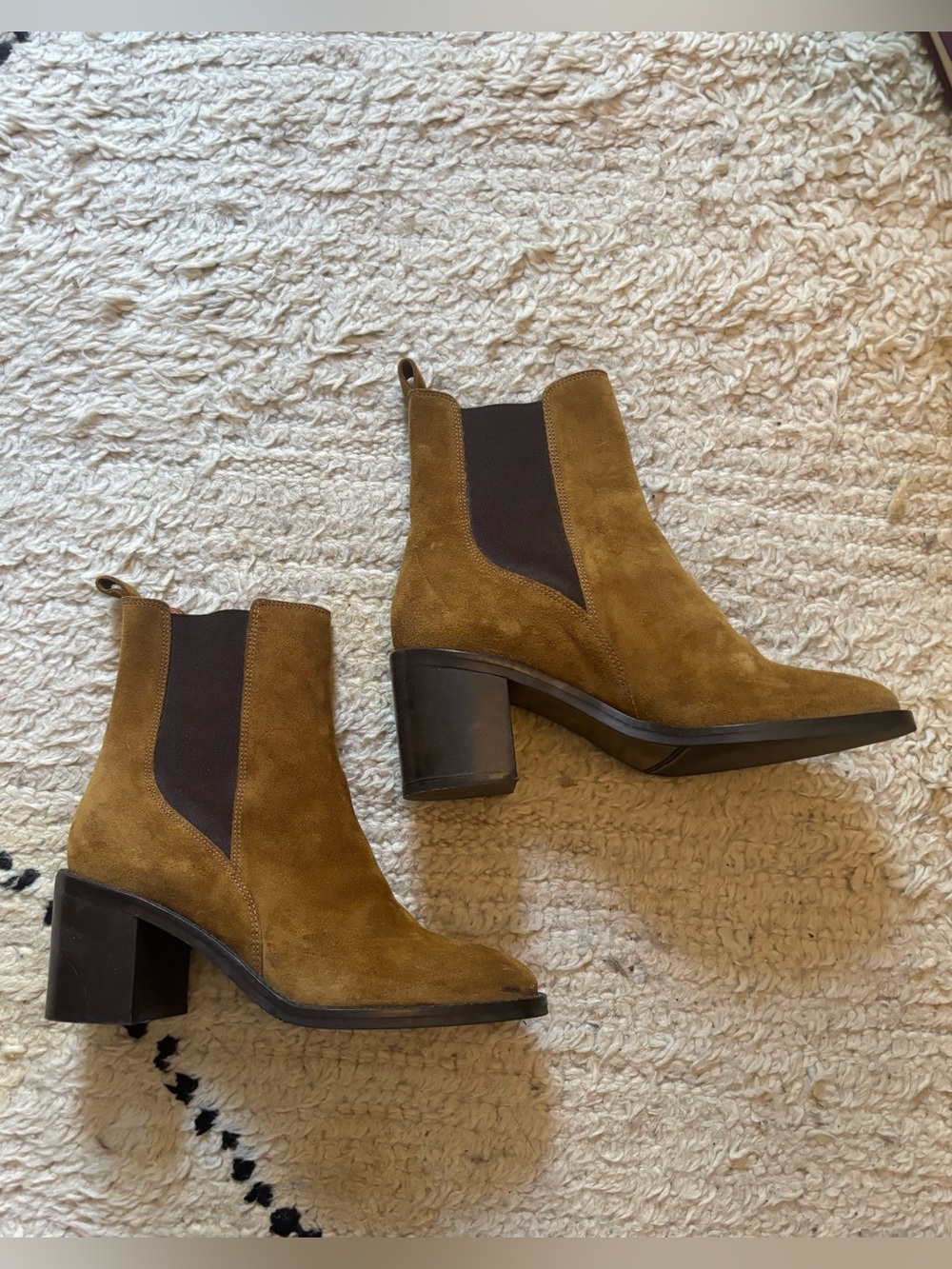 Sezane Pippa Suede Chelsea Ankle Boots - Picture 1 of 5